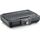 Severin Tischgrill "PG 8556", schwarz, B:33cm H:9cm T:42cm, Kontaktgrill_Standgrill_Tischgrill_Teppanyakigrill, Tischgrill, Elektrogrill mit Platte