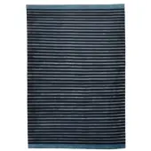 Theko Teppich "Miami 3286, Handwebteppich", blau, B:70cm H:8mm L:140cm, Viskose, Teppiche, Teppich, gestreift, handgewebt, aus Viskose & Wolle, Wohnzimmer