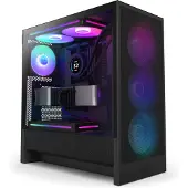 NZXT H5 Flow RGB, Midi Tower, PC, Schwarz, ATX, EATX, micro ATX, Mini-ITX, SGCC, Gehärtetes Glas, Gaming