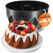 Kadax Gugelhupfform, Spiralnapfkuchenform aus Blech mit Antihaftbeschichtung