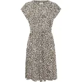 Kaffe Midikleid "Damen Kleid KAbella", Damen, Gr. XXL, N-Gr, schwarz (schwarz, chalk graphic dot), Obermaterial: 95% Viskose CV. 5% Elasthan EL., Kleider Midikleid