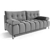 Beautysofa Sofa 3-Sitzer BERGEN mit Schlaffunktion & Bettkasten, Grau