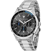Maserati Sorpasso Herrenuhr Chronograph 42mm Silber