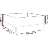 vidaXL Hochbeet Olivgrün 100x100x41 cm Stahl