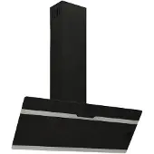 vidaXL Dunstabzugshaube 90 cm Stahl und Hartglas Schwarz