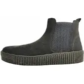 Gabor Chelseaboots , Damen, Gr. 36, schwarz (schwarz, grau), Elastischer Einsatz, Veloursleder, unifarben, Schuhe Chelseaboots, Schlupfboots mit beidseitigem Stretcheinsatz