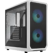 Fractal Design Focus 2, Midi Tower, PC, Weiß, ATX, micro ATX, Mini-ITX, Stahl, Gehärtetes Glas, Gaming