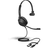 Jabra Evolve2 30 SE USB C/A UC Mono, Kabelgebunden, Büro/Callcenter, 20 - 20000 Hz, 125 g, Kopfhörer, Schwarz