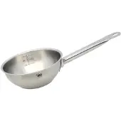 Elo Profi Cuisine Sauteuse ohne Deckel 24 cm, Pfanne aus rostfreiem Edelstahl geeignet für alle Herdarten, Durchmesser: 24 cm