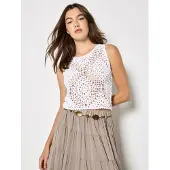 Apricot Spitzentop "Diamant-Crop-Top" Gr. 38, weiß, Tops, Damen, M (38), Strick, Obermaterial: 100% Polyacryl PAN., gemustert, Spitzentop, mit Häkeldetails