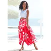 LASCANA Hosenrock mit Alloverdruck, Culotte, extraweites Bein
