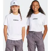 Adidas T-Shirt "J LIN TEE 160" für Kinder, mit Rundhalsausschnitt, ohne Verschluss, aus Baumwolle