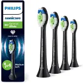 Philips Optimal White HX6064/88 Bürstenköpfe (4er-Pack), 4 Stück(e), Schwarz, 3 Monat( e), Medium, 62000 Bewegungen pro Minute,
