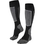 Falke SK6 Pro Herren Ski Kniestrümpfe, 44-45, Schwarz, Wolle