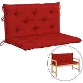 vidaXL Gartenbank-Auflage Rot 100x(50+50)x7 cm Oxford-Gewebe