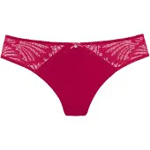 s.Oliver String "Sophie", Damen, Gr. 32/34, rot, Spitze, Obermaterial: 88% Polyamid, 12% Elasthan, Unterhosen String, mit feiner Spitze