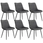 Songmics Esszimmerstuhl 6er Set, Küchenstuhl, bis 120 kg belastbar