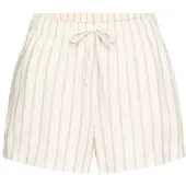 LASCANA Pyjamashorts , Damen, Gr. 36, N-Gr, blau (ecru gestreift), Web, Obermaterial: 100% Viskose, gestreift, bequem kurz, Hosen Pyjamashorts, mit kleinen Schlitzen am Saum, Topseller