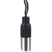 EMSA Isolierflasche "beYou Flip", schwarz, H:26,4cm, Edelstahl, Polypropylen (PP), Silikon, Trinkflaschen, Isolierflasche, mit Flip-Verschluss und Trageband, 100% dicht, spülmaschinengeeignet