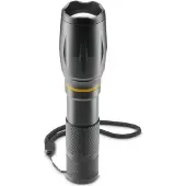 Hama LED Taschenlampe "LED-Taschenlampe, Batterien, Zoom, COB, Aluminium, 3 Modi", schwarz, Mobilleuchten, stromsparend, robust, LED Taschenlampe