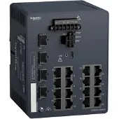 Schneider Electric Modicon Managed Switch, 16 Ports für Kupfer (16TX 10/100 Mbit/s) + 4 Gigabit SFP-Ports (100/1000 Mbit/s) MCSESM203F4LG0