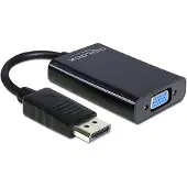 DeLOCK 65439, VGA (D-Sub), DisplayPort, Männlich, Weiblich, Schwarz