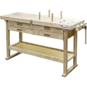 Holzmann Hobelbank WB162L inkl. 4 Bankhaken und Haltestäbe