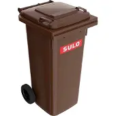 SULO Müllgroßbehälter 120l HDPE braun fahrbar,n.EN 840 - 1073652