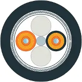 Siemens 6XV1873-3GT30 FO Ground Cable 50/125/1400 (OM 2), MM, 2x 2 ST, Nagetierschutz, 300m 6XV18733GT30