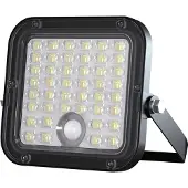 V-TAC 10W Solarpanel-LED-Flutlicht mit Fernbedienung, Bewegungssensor, Farbe Schwarz, CCT 2in1 4000K+6000K - 23756