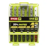 Ryobi Stichsägeblatt-Set RAK10JSBWM, 10-teilig, für Holz, Metall und Kunststoff,