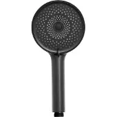 Wenko Handbrause "Softwater", schwarz, B:12cm, Duschköpfe, Handbrause, Duschkopf mit 3 Strahlarten, Ø 12 cm, mikrofeine Düsen, sanftes Wasser