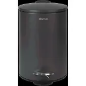Blomus -TUBO- Treteimer aus pulverbeschichtetem Stahl, Anthrazit, 3L Fassungsvermögen, Smart-Close-System, entnehmbarer Eimer, exklusives Badaccessoir