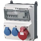 MENNEKES 920009, Typ F, 5P, Schrauben, Blau, Rot, Weiß, Kunststoff, IP44
