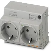 Phoenix Contact Doppelte Steckdose Mit LED-Anzeige (Europäische Steckdose) - 0804049