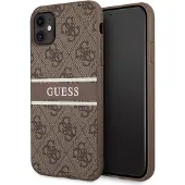 GUESS GUHCN614GDBR iPhone 11 / Xr 6.1 braun/braun Hartschalenetui 4G Stripe