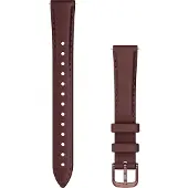 Garmin Lily 2-Armbänder, Leder maulbeere/dunkelbronze 14 mm
