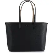 Lacoste Schultertasche Shopper Anna Zipped Shopping Bag Noir Krema schwarz