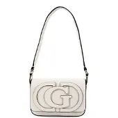 GUESS für Damen. HWNG9740190 Schultertasche mit Klappe Ruby gebrochenes Weiß (OSFA), Lässig, Polyurethan