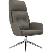 vidaXL Relaxsessel Grau Echtleder