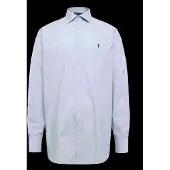 Ralph Lauren für Herren. 712827063001 Blaues Custom Fit Popeline-Hemd (41), Lässig, Baumwolle, Klassisch, Langarm