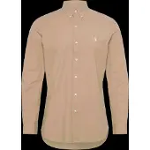 Ralph Lauren für Herren. 710929348501 Slim Fit Hemd aus elastischer Popeline in Beige (XXL), Lässig, Baumwolle, Langarm