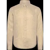 Ralph Lauren für Herren. 710966294520 Beiges Custom-Fit-Leinenhemd (L), Lässig, Langarm