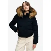 Superdry für Damen. W5011785A Everest Hooded Steppjacke in Marineblau (XS), Draußen, Recyceltes Polyester