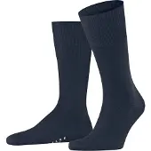 Falke Airport Herren Socken, 49-50, Blau, Uni, Schurwolle