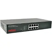 Roline PoE Fast Ethernet Switch, 8 Port, (8x PoE), 19-Zoll-Einbau