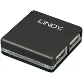 Lindy 42742, USB 2.0, 480 Mbit/s, Schwarz, 40 mm, 40 mm, 12 mm