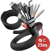 Label The Cable EFB LTC-PRO-5110 LTC CABLE TUBE Gewebekabelschlauch,Durchmesser 2.5 - 4 cm 25m schwarz LTCPRO5110
