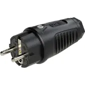 PC Electric Stecker Schutzkontaktstecker Vollgummi 2xErdung IP44 0522-ss