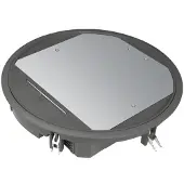 Hager VR12059005 Versorgungseinheit R12 rund 306mm für 5mm Bodenbelag aus Polyamid tiefschwarz